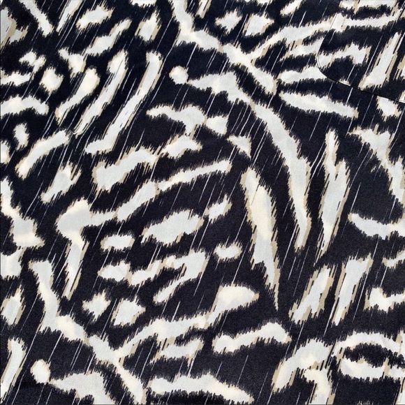 🎉2/20 Alfred Sung Front Pocket Blouse Tank Leopard Print Shirt Abstract Top - Picture 5 of 10